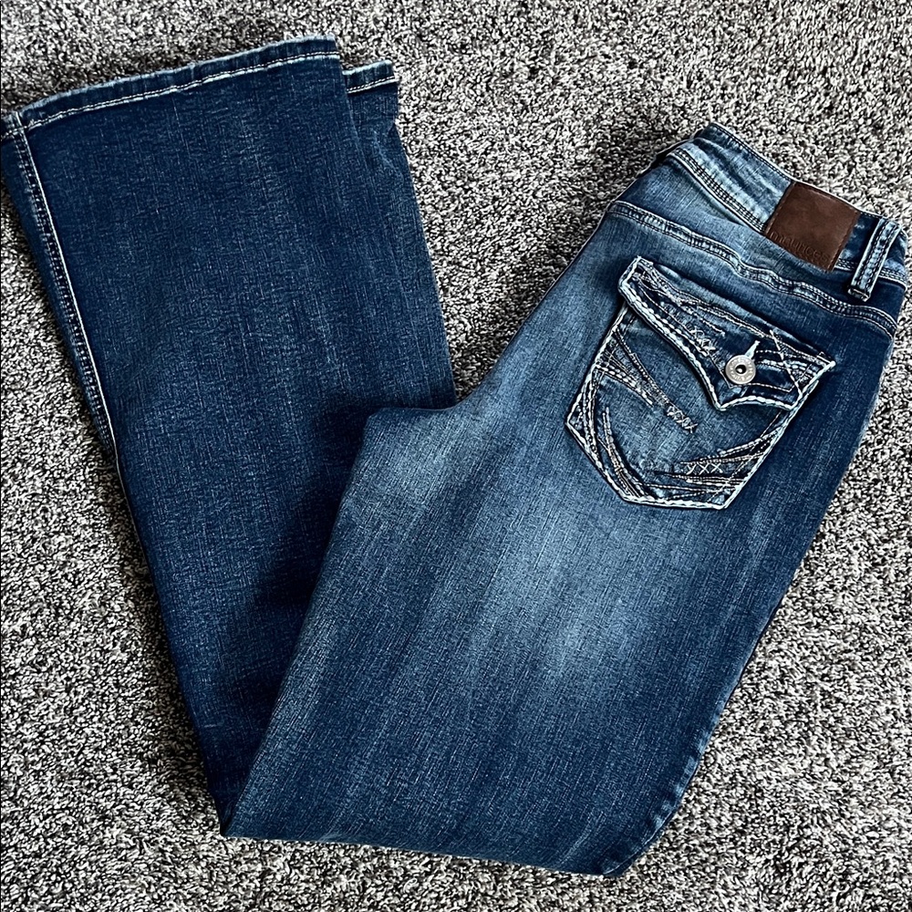 Maurice’s Mid Rise Bootcut Flap Pocket Flare Leg Jeans Y2K Jeans